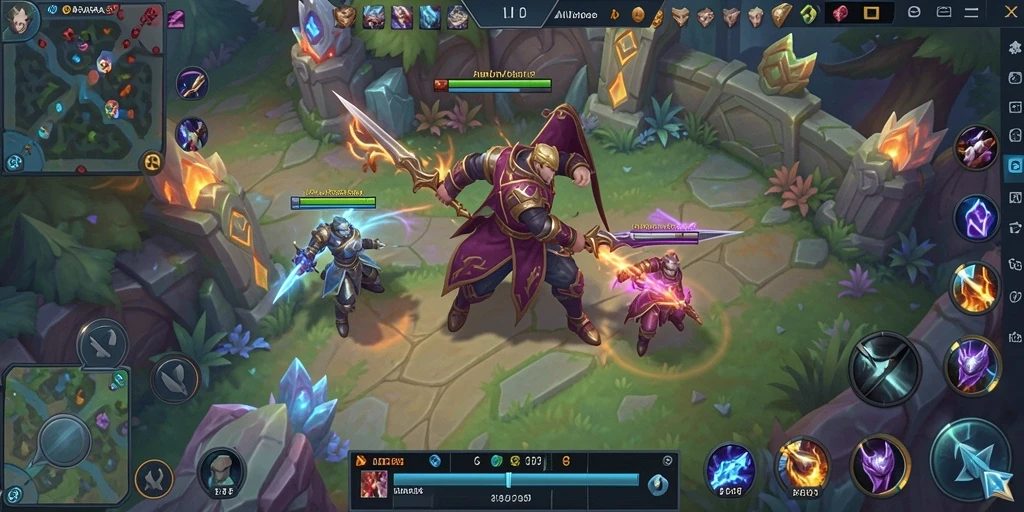Tampilan gameplay ANDARA88 yang menegangkan dalam pertempuran MOBA.