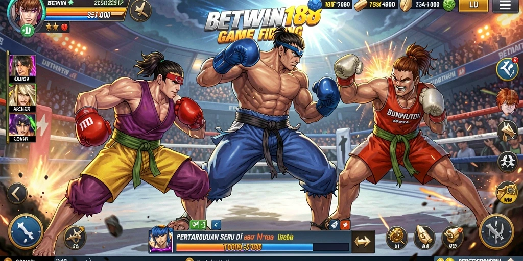 Tampilan gameplay BETWIN188 dengan aksi pertarungan yang seru.