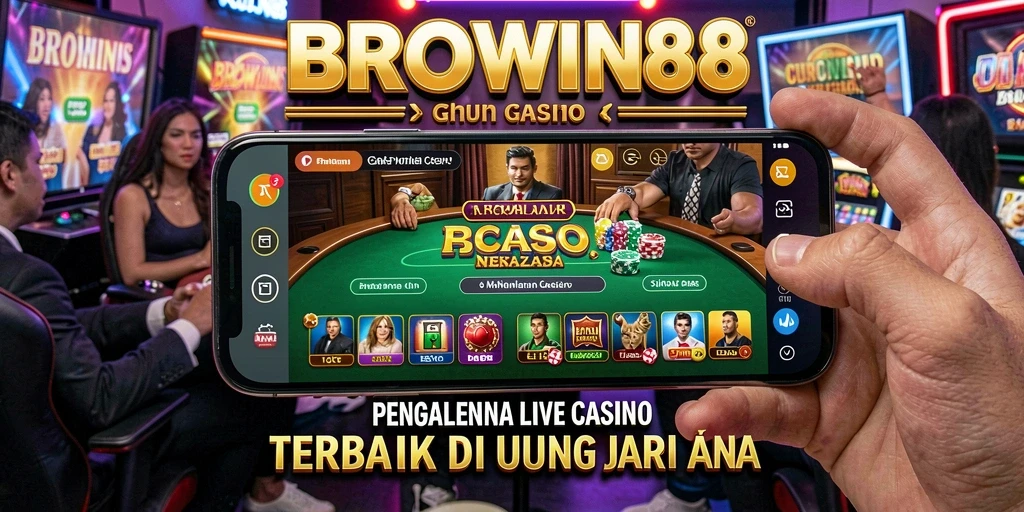 Tampilan gameplay Live Casino BROWIN88 yang mendebarkan.