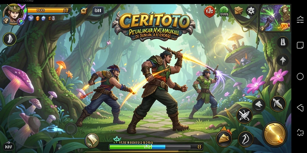 Tampilan gameplay CERITOTO yang menakjubkan dan penuh aksi.