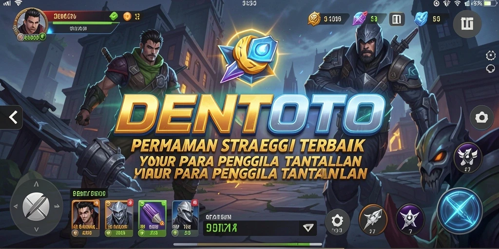 Screenshot DENTOTO menampilkan aksi pertempuran strategi yang intens.