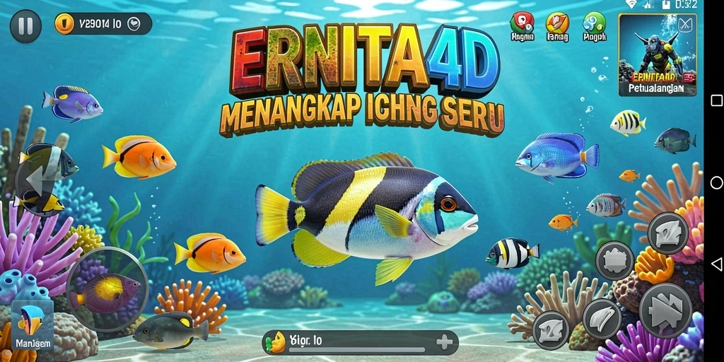 Tampilan menyerupai pengalaman memancing nyata di ERNITA4D.