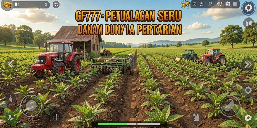 Tampilan menarik dari gameplay GF777, menampilkan aktivitas bertani.