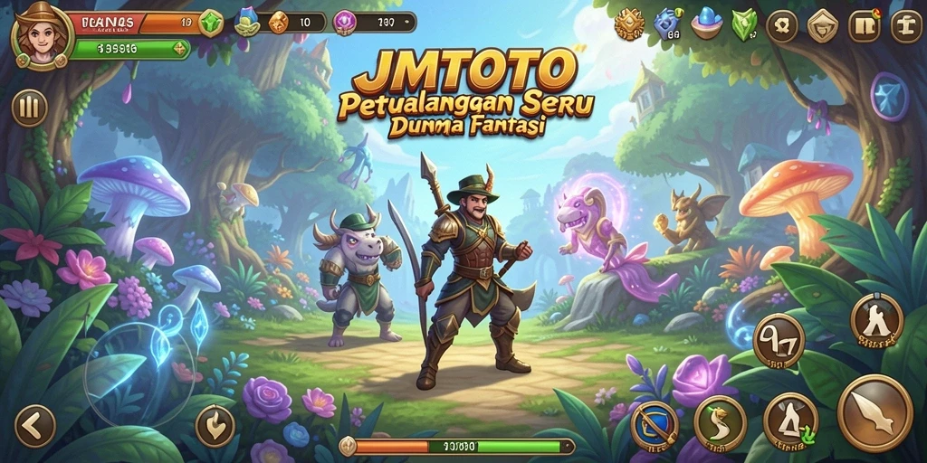 Screenshot utama JMTOTO menunjukkan lingkungan petualangan yang menakjubkan.