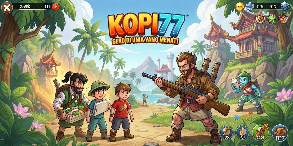 Tangkapan layar utama KOPI77 menampilkan gameplay seru dalam dunia petualangan.