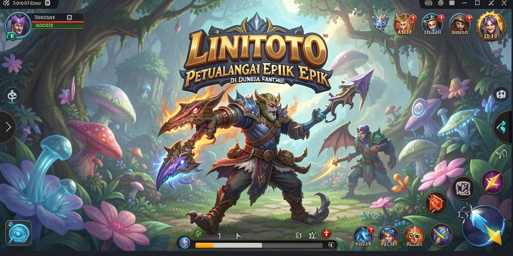 Tampilan gameplay menarik dari LINITOTO yang penuh aksi RPG.