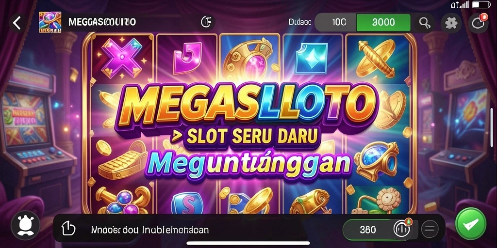 Tampilan gameplay MEGASLOTO yang menarik dan seru.
