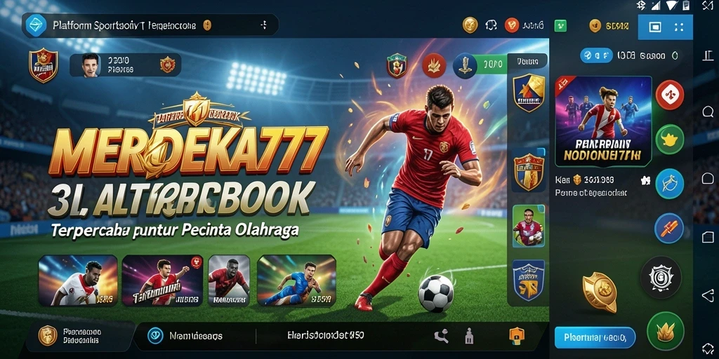 Screenshot utama MERDEKA777 yang menampilkan pengalaman taruhan olahraga.