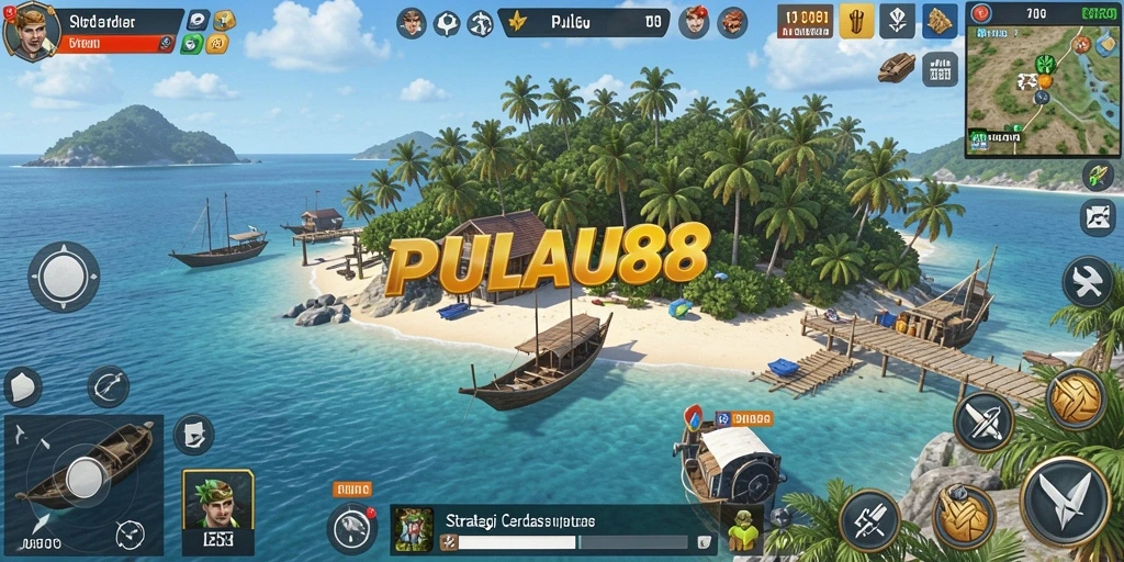 Tampilan gameplay menegangkan dan penuh strategi di PULAU88.