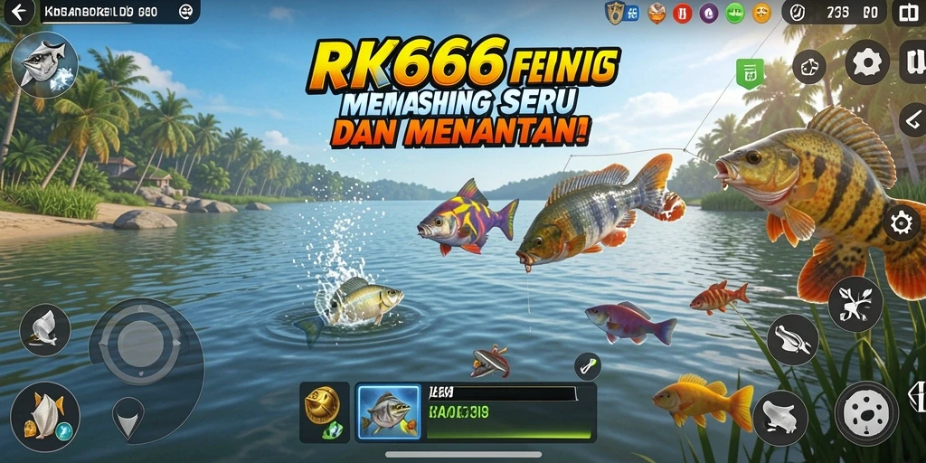 Tampilan menawan dari gameplay memancing yang mendebarkan.